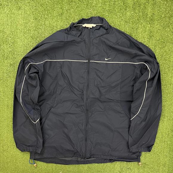 1990s Blue and Gray Nike windbreaker - Picture 1 of 4